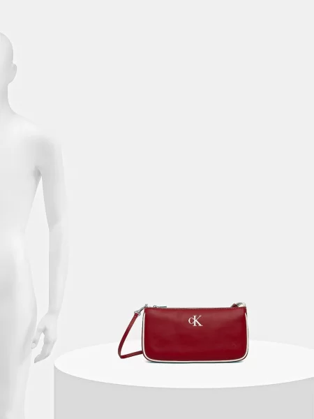 Calvin Klein női műbőr hobo táska piros