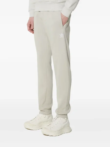 Pruhované klasické kalhoty Adidas zelené