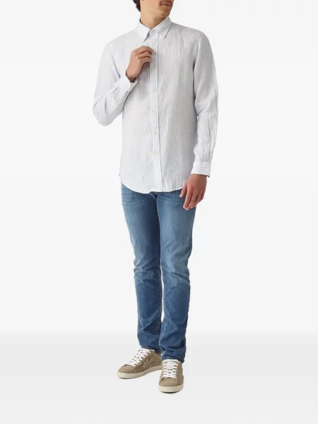 Ριγέ fleece πουκάμισο Polo Ralph Lauren ροζ