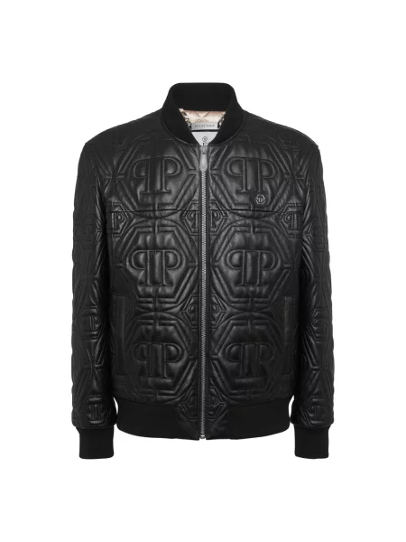 Kurtka skórzana Philipp Plein czarna