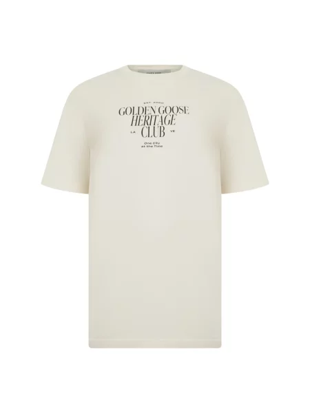 Koszulka Golden Goose z logo beżowa