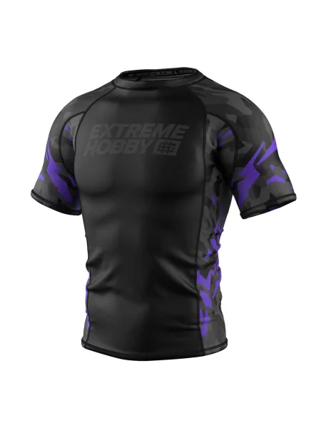 Koszulka Rashguard MMA na Siłownię EXTREME HOBBY BLACK PANTHER czarna