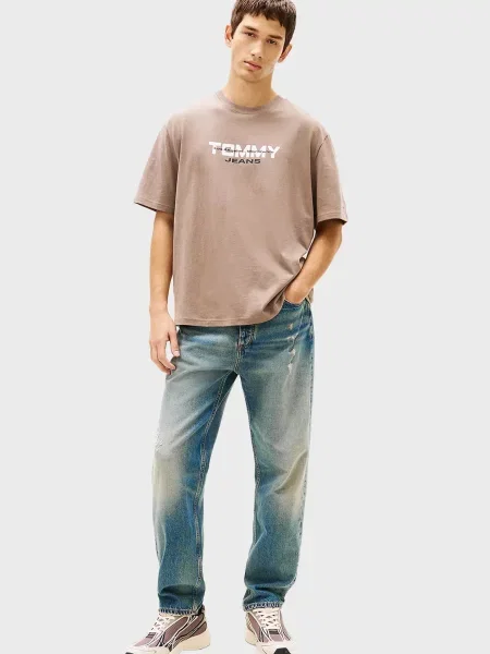 Футболка Tommy Jeans бежевая