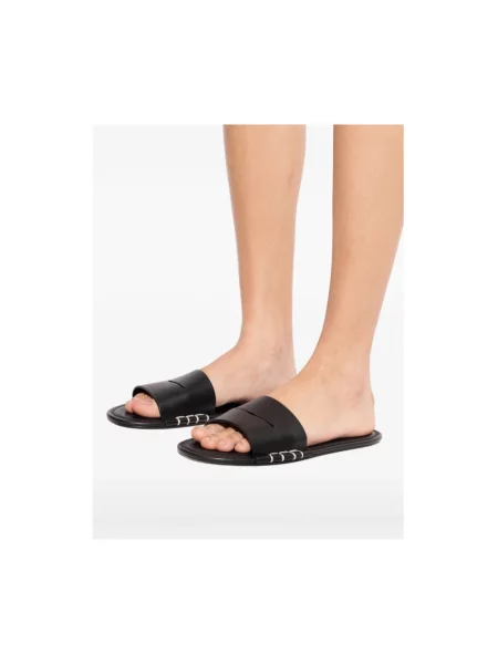 Klapki Jw Anderson skórzane czarne