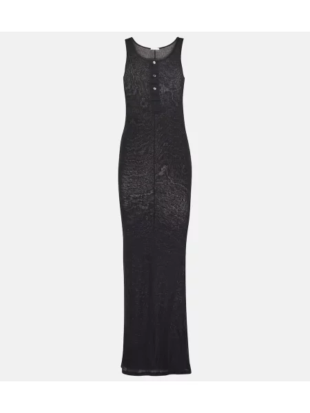 Rochie maxi Ami Paris tricotate de costum negru