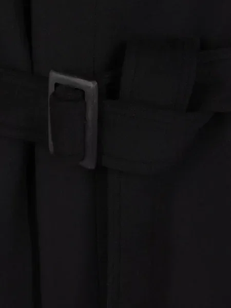 Cu centură palton Rick Owens cu glugă negru