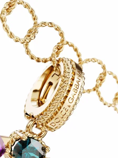 Přívěsek Dolce & Gabbana Rainbow s kamínky žlutý