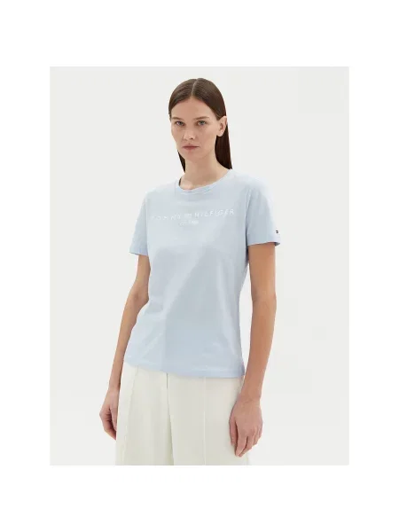 Tommy Hilfiger Marškinėliai Žydra Regular Fit balta