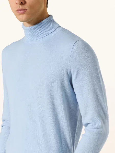 Strokesman's Sweter Z Golfem Z Kaszmiru blau