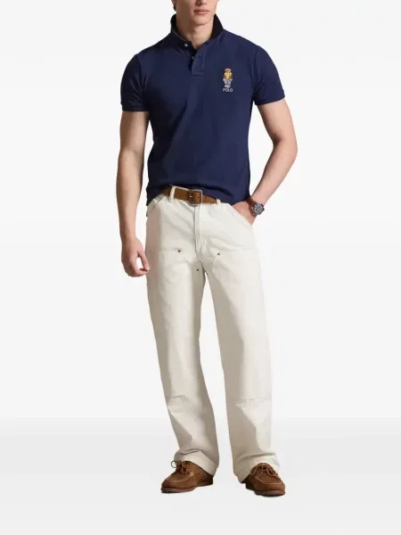 Ριγέ δερμάτινος κάλτσες Polo Ralph Lauren με κορδόνι μαύρο