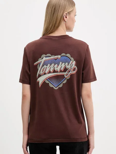 Tommy Jeans kratka majica rjava