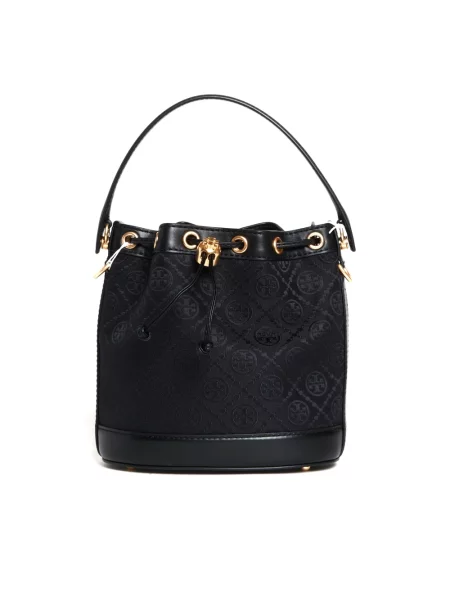 Kapelusz Tory Burch skórzany czarny