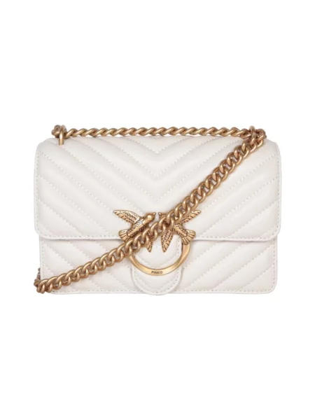 Pinko torebka crossbody skórzana biała
