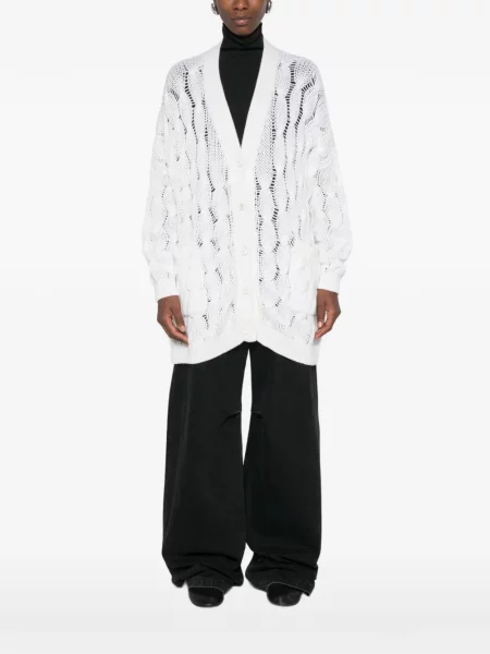 Cardigan Avant Toi tricotate alb