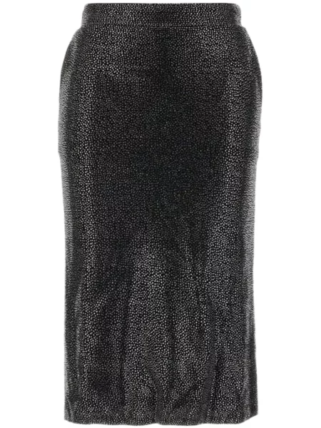 Fustă midi Giuseppe Di Morabito de cristal până la genunchi negru