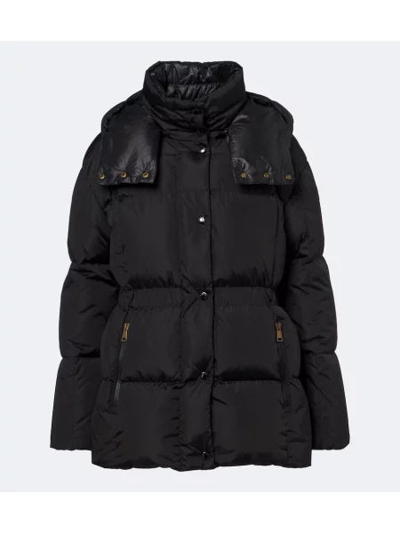 Geacă cu puf Moncler cu glugă negru