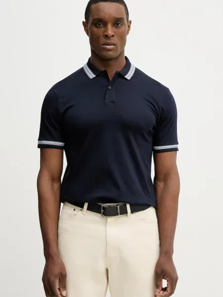 BOSS polo H-Phillipson gładki granatowy
