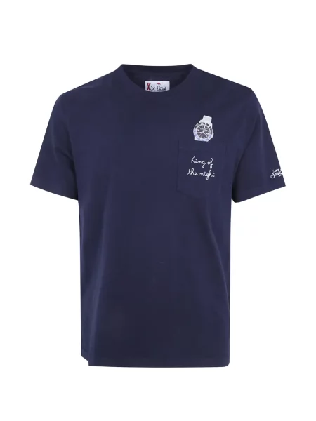 Tricou Mc2 Saint Barth cu broderie albastru