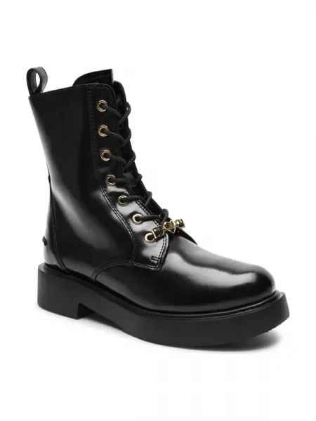 Love Moschino De piele botine negru