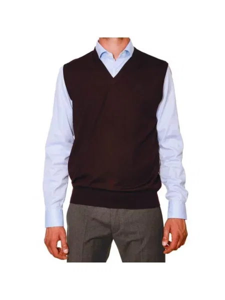 Sweter La Fileria z kapturem brązowy