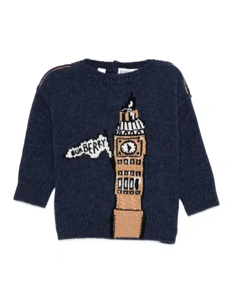 Sweter dziecięcy Burberry niebieski