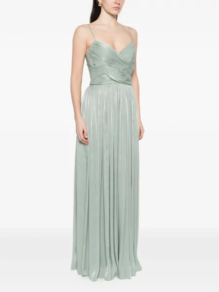 Maxi rochie maxi Costarellos plisată de costum verde
