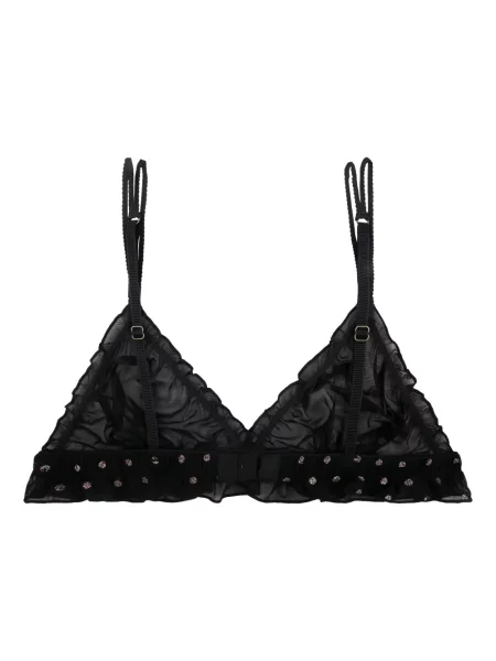 Сутиен Love Stories на точки с волани черно