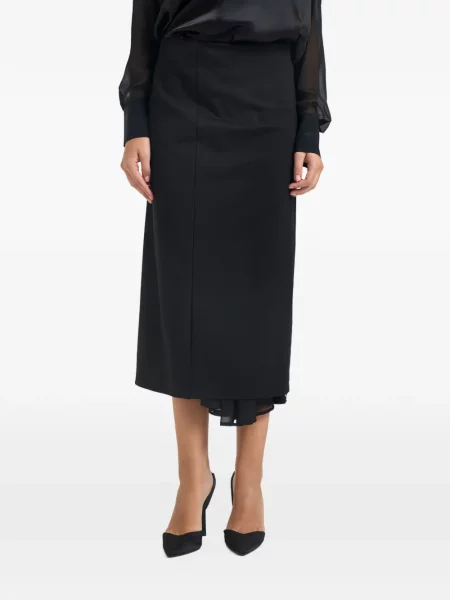 Fustă midi Semicouture negru