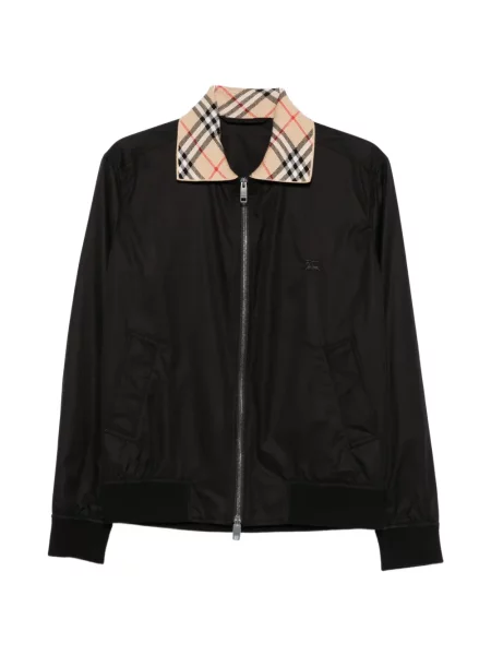 Gulerat geacă Burberry în carouri negru