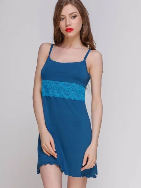 Короткая ночнушка синя