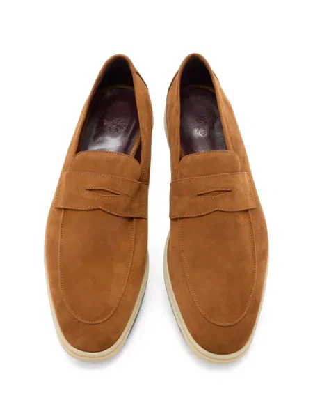 Chiloți Bougeotte din piele de căprioară slip-on maro