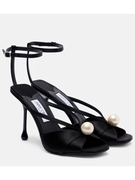 Sandale Jimmy Choo din satin negru