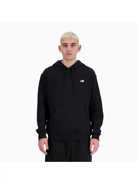 Férfi pulóver New Balance Small Logo French Terry Hoodie black Small Logo French Terry Hoodie fekete