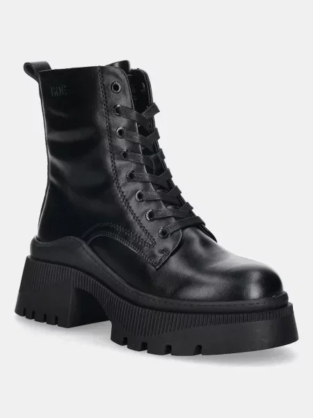 Usnjeni nizki škornji GOE BLACK črna