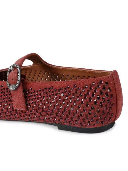 Кожаные балетки Kurt Geiger London без каблука