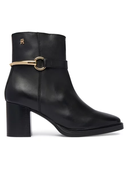 Боти Tommy Hilfiger TH Stud Heel Riding Ankle Boot черен