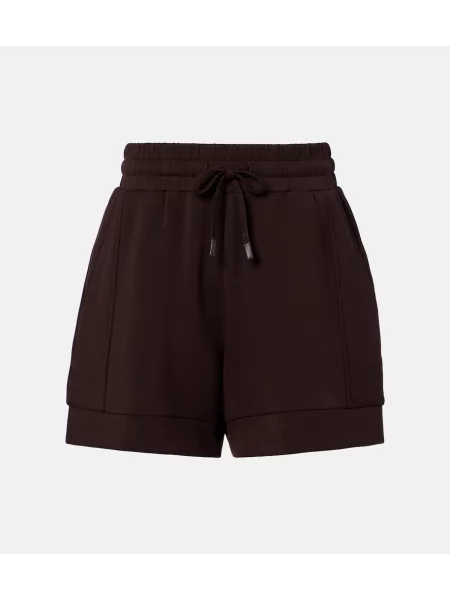 Pantaloni scurți Varley din jerseu maro