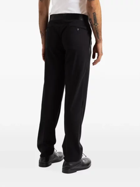 Pantaloni Giorgio Armani din satin negru