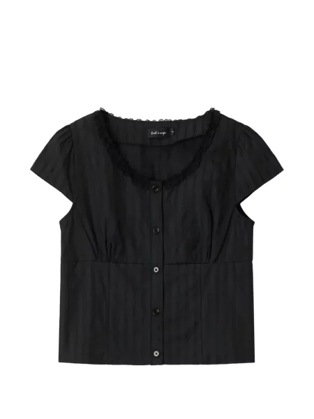 Top Tout A Coup din dantelă negru