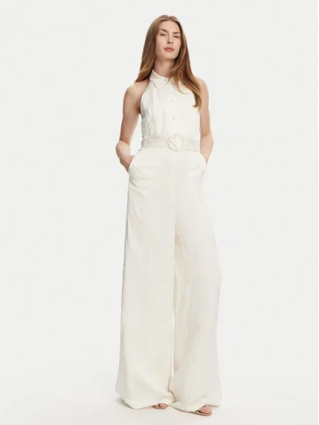 TWINSET Salopetă Écru Wide Leg