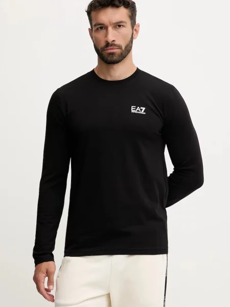 Tricou mânecă lungă Ea7 Emporio Armani negru