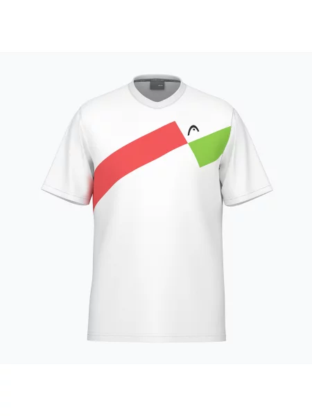Koszulka tenisowa HEAD Topspin gi/print perf m biała