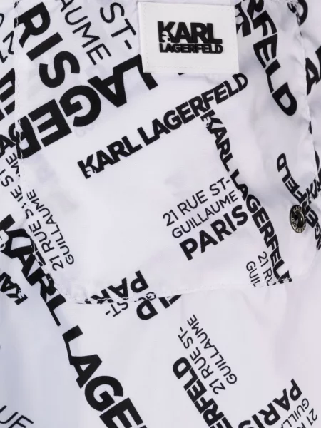 Slip de baie Karl Lagerfeld cu imagine alb