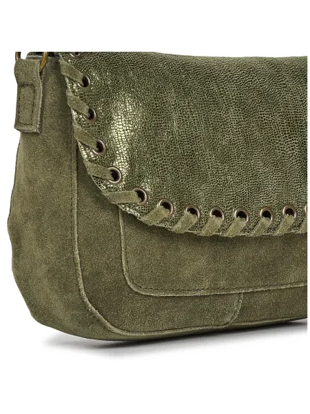 Body Pieces din piele de căprioară kaki