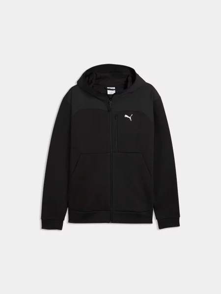 Спортивна кофта PUMA Tech Full-zip Hoodie комбінований верх чорний