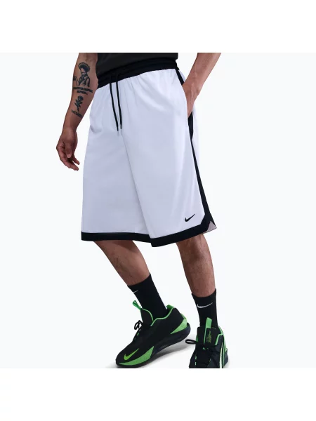 Pantaloni scurți de baschet pentru bărbați Nike DNA Academy Dri-FIT white/black/black alb