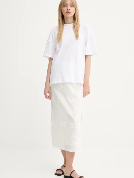 Спідниця MUNTHE URSA midi пряма білий