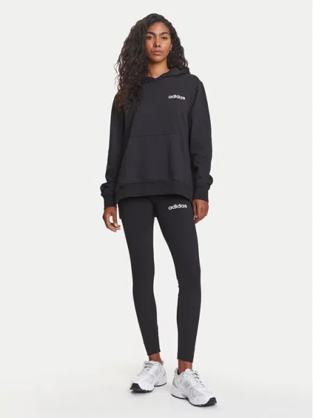 ADIDAS SPORTSWEAR Športna trenirka Leisure črna bela