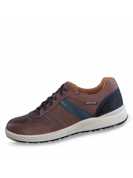 Sneakersy Mephisto skórzane brązowe