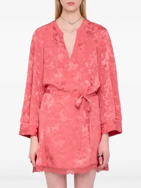 Rochie mini Zadig&voltaire din dantelă de costum roz